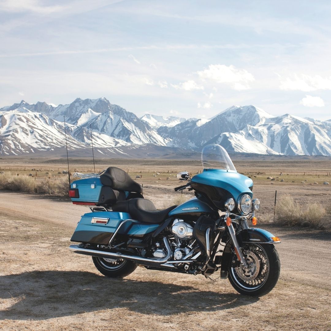 harley in the mountains